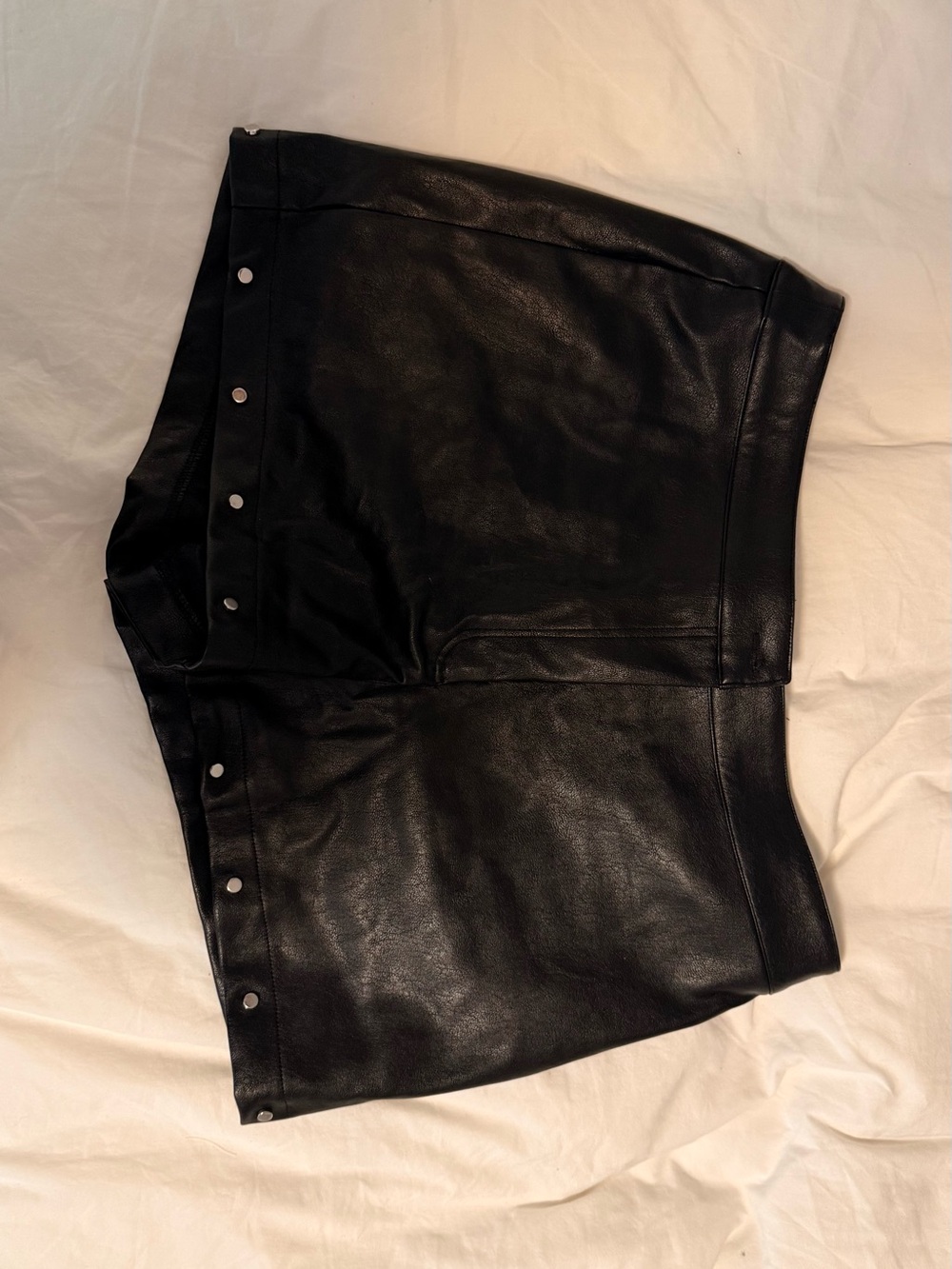 Black Faux Leather Women’s Shorts